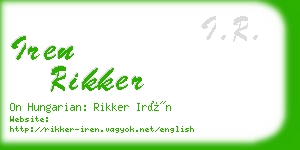 iren rikker business card